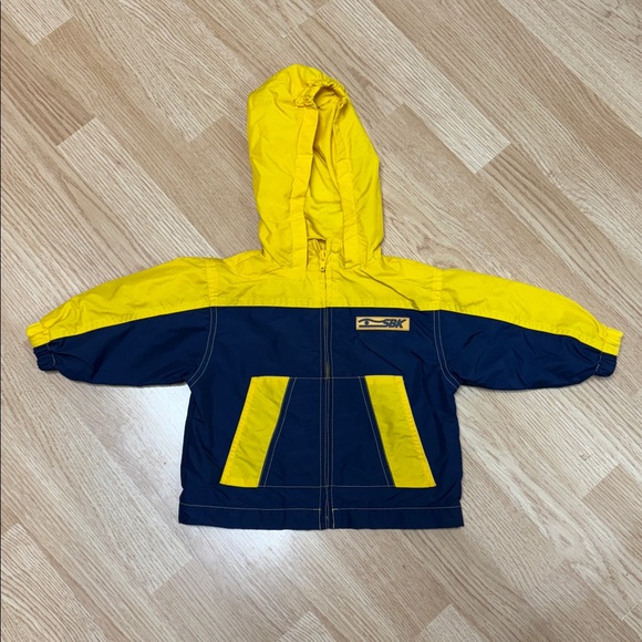 Simply Basic Other - Simply Basic Yellow & Blue Hooded Jacket Athleisure Athletic Activewear Casual